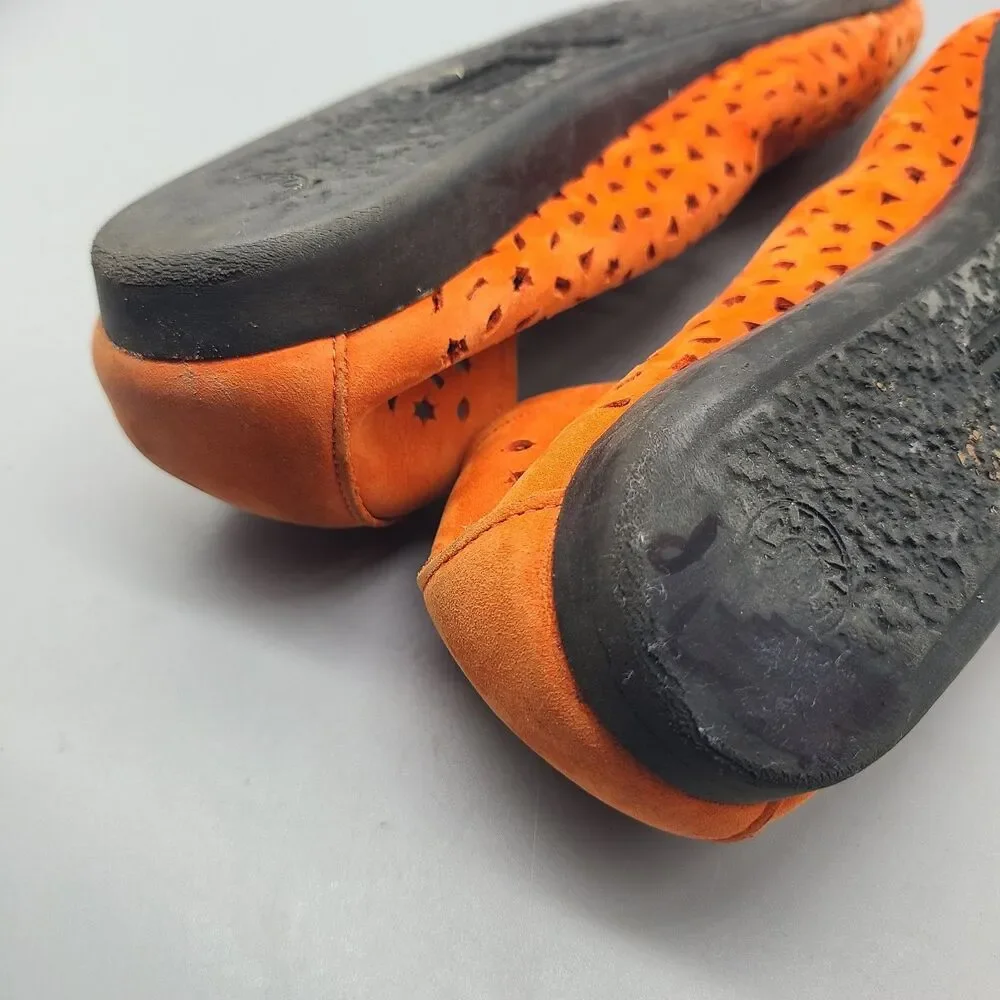 Arche Lilly Ballerina Nubuck ballet Flats orange cut-outs Eur 42  US 11 France - Picture 13 of 13